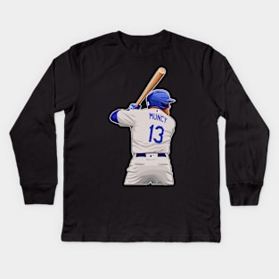 Max Muncy #13 Bats Ready Kids Long Sleeve T-Shirt